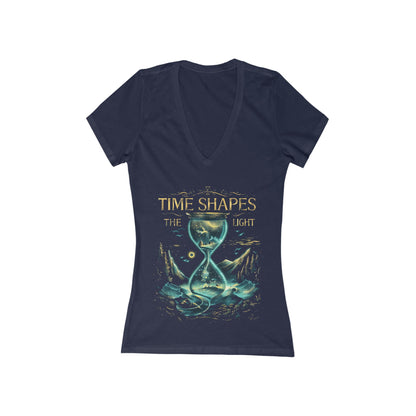 Time Shapes The Light Women's Deep V-neck Tee
