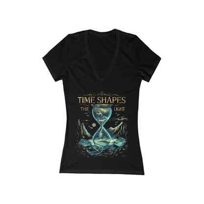 Time Shapes The Light Women's Deep V-neck Tee