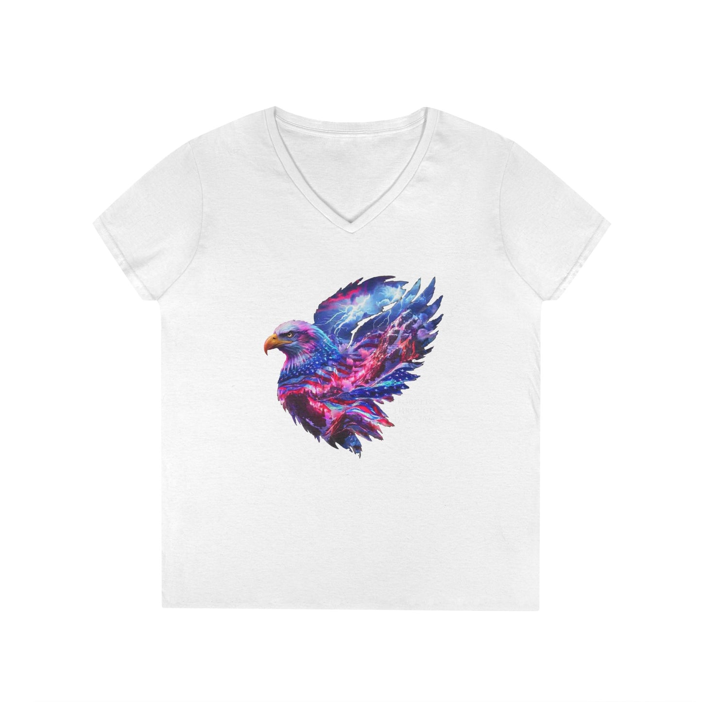 Forged Through 1776-2026 Independence Day USA Women's V-Neck Tee
