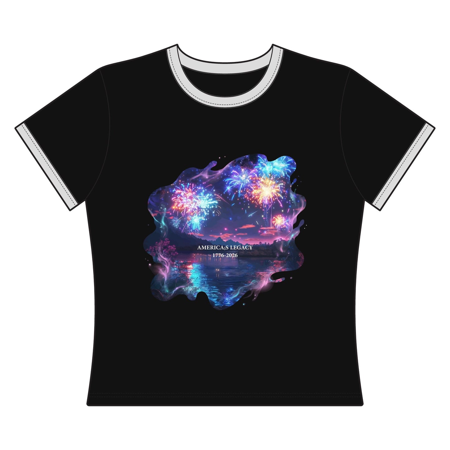 America's Legacy 1776-2026 Independence Day USA Women's Ringer Tee