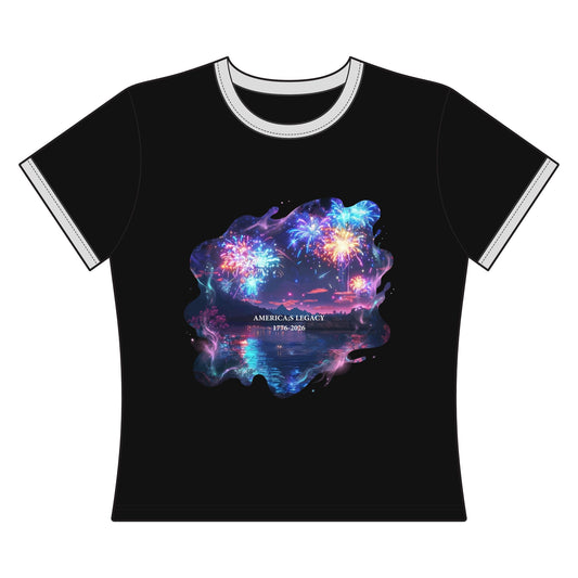 America's Legacy 1776-2026 Independence Day USA Women's Ringer Tee