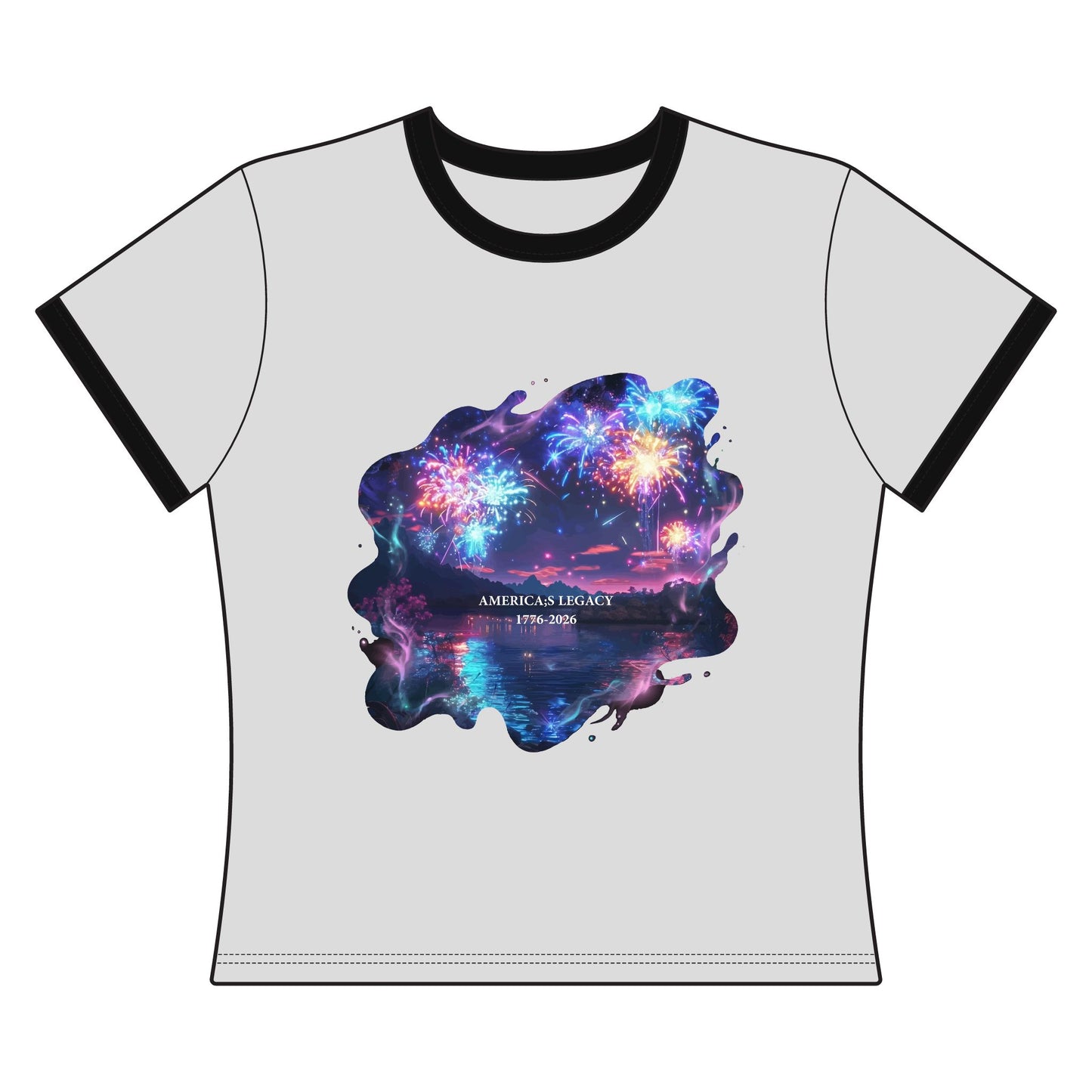 America's Legacy 1776-2026 Independence Day USA Women's Ringer Tee