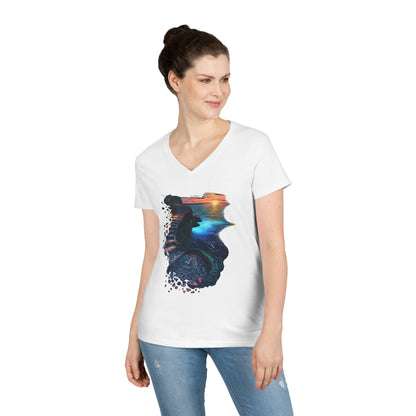 The Glowing Path Women's V-Neck Tee