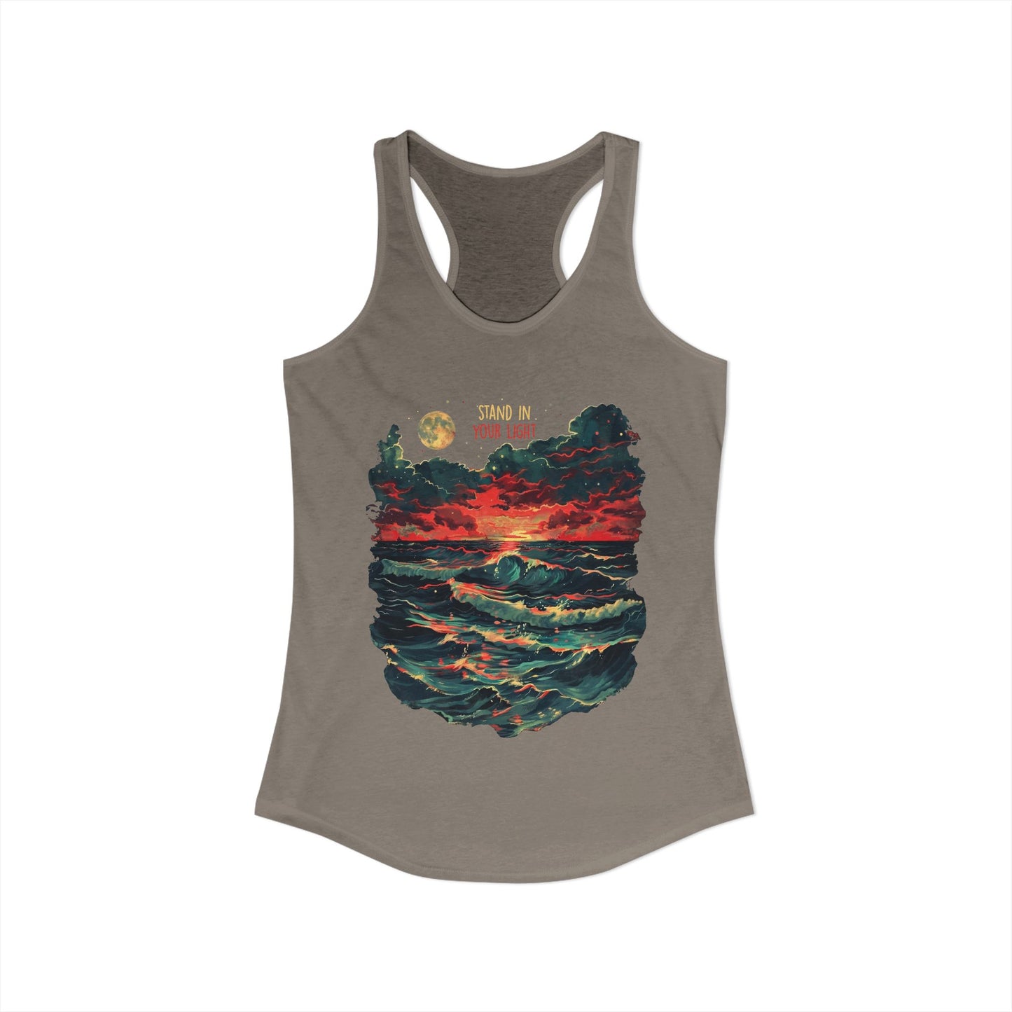 Stand In Your Light Women's Ideal Racerback Tank