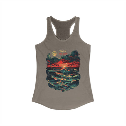 Stand In Your Light Women's Ideal Racerback Tank