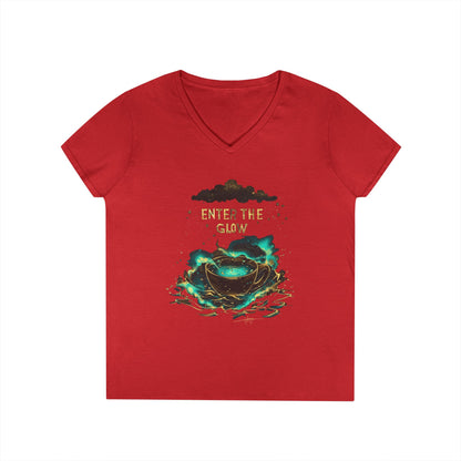 Enter The Glow Women's V-Neck Tee