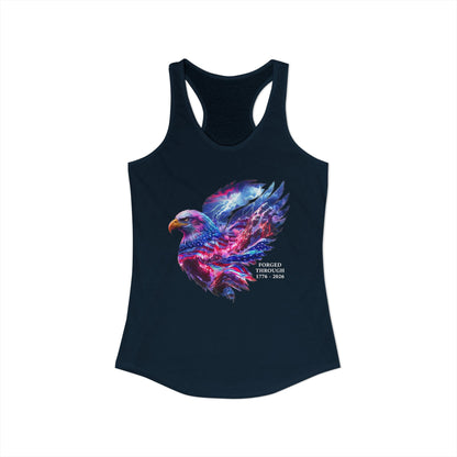 Forged Through 1776-2026 Independence Day USA Women's Ideal Racerback Tank