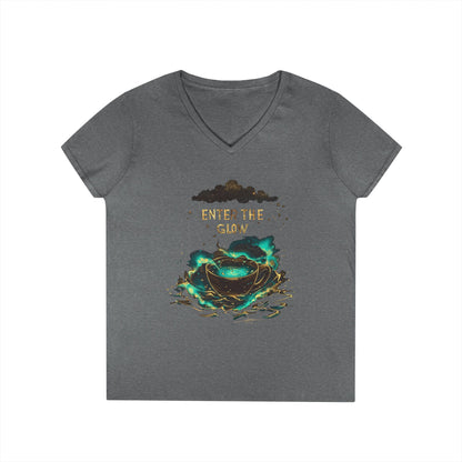 Enter The Glow Women's V-Neck Tee