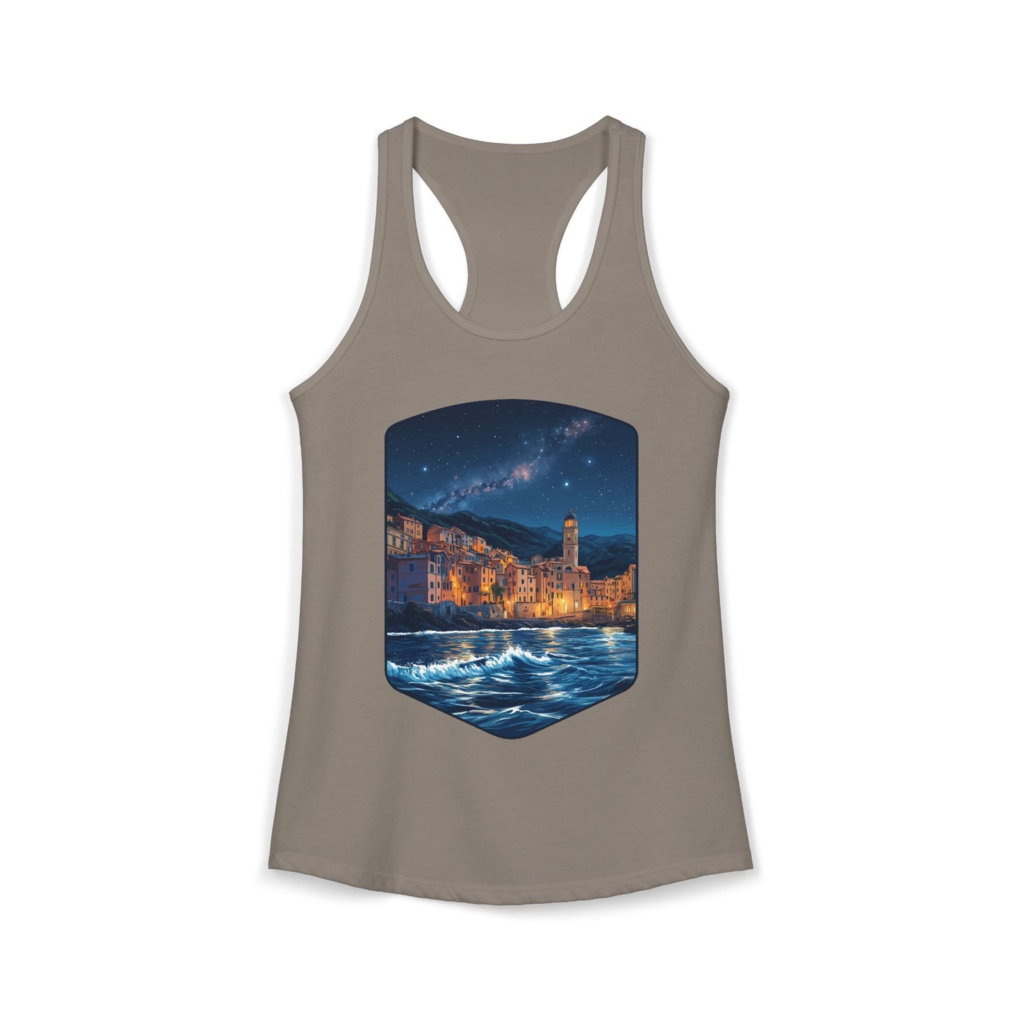 The Lightening City At The Coast Women's Ideal Racerback Tank
