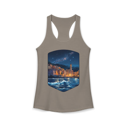 The Lightening City At The Coast Women's Ideal Racerback Tank