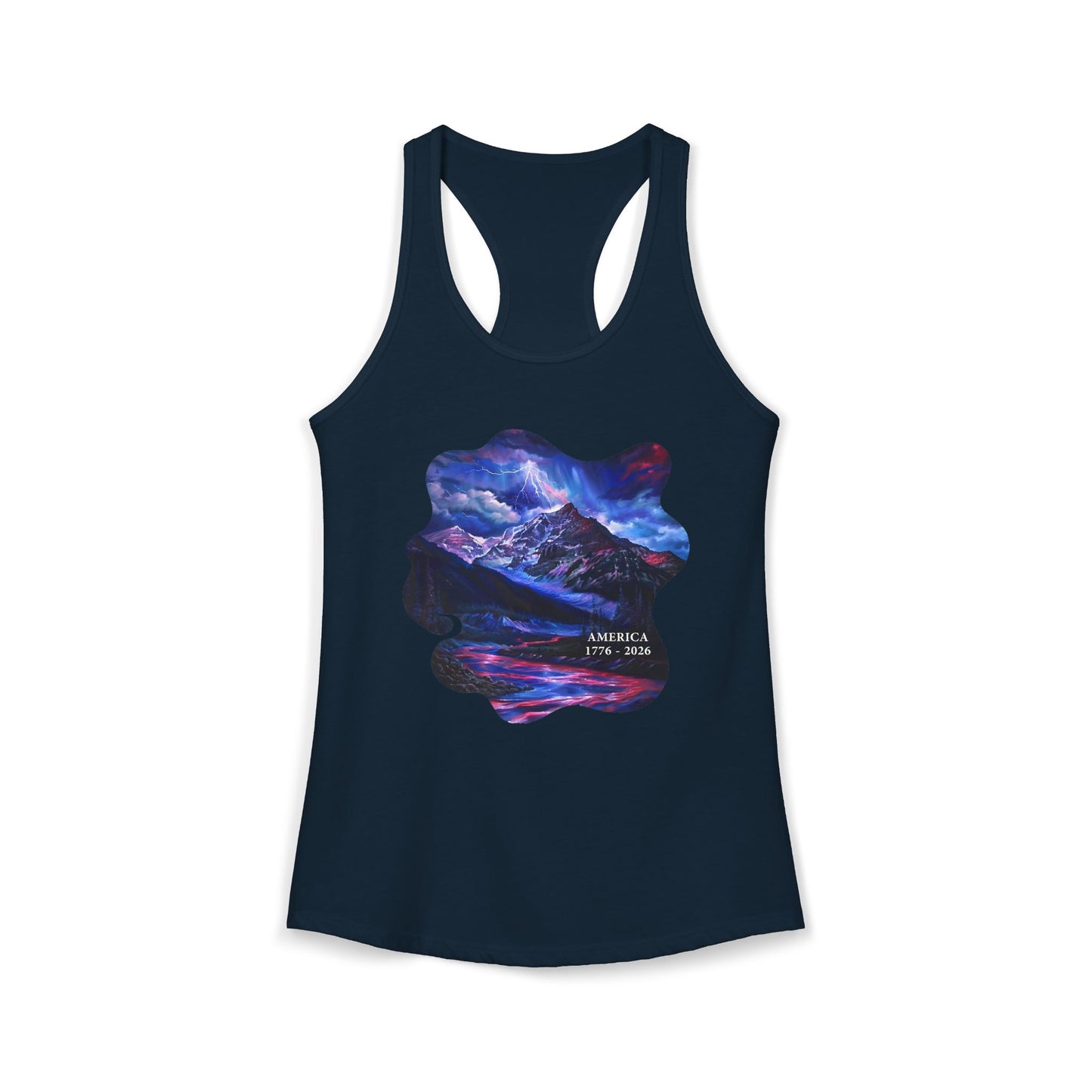 America 1776-2026 Independence Day USA Women's Ideal Racerback Tank