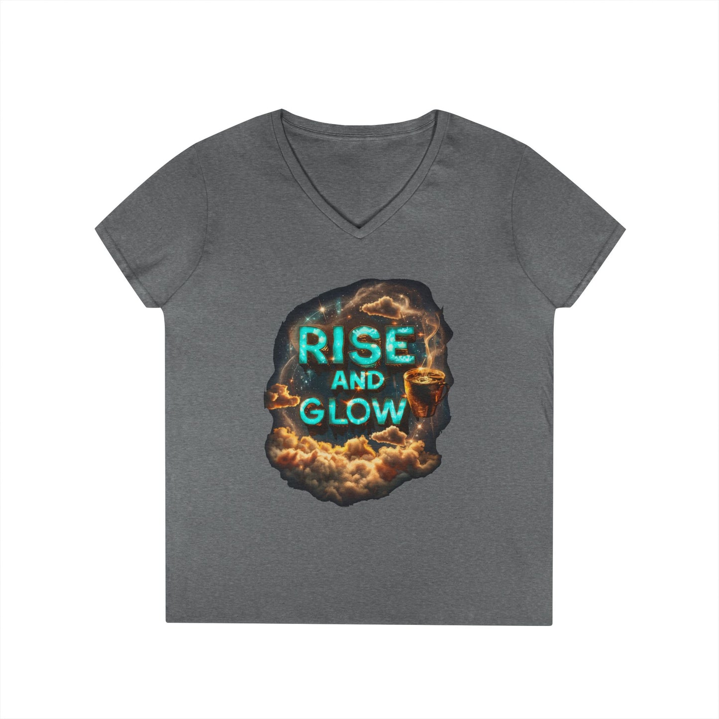 Rise and Glow Women's V-Neck Tee