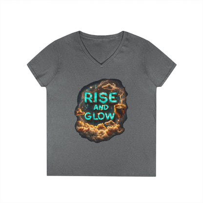 Rise and Glow Women's V-Neck Tee