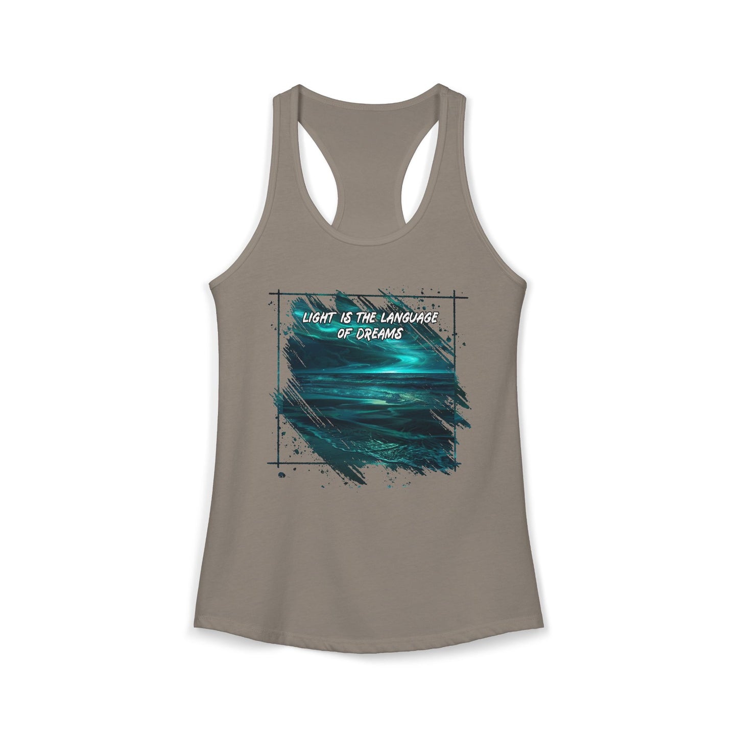 Light is The Language of Dreams Women's Ideal Racerback Tank