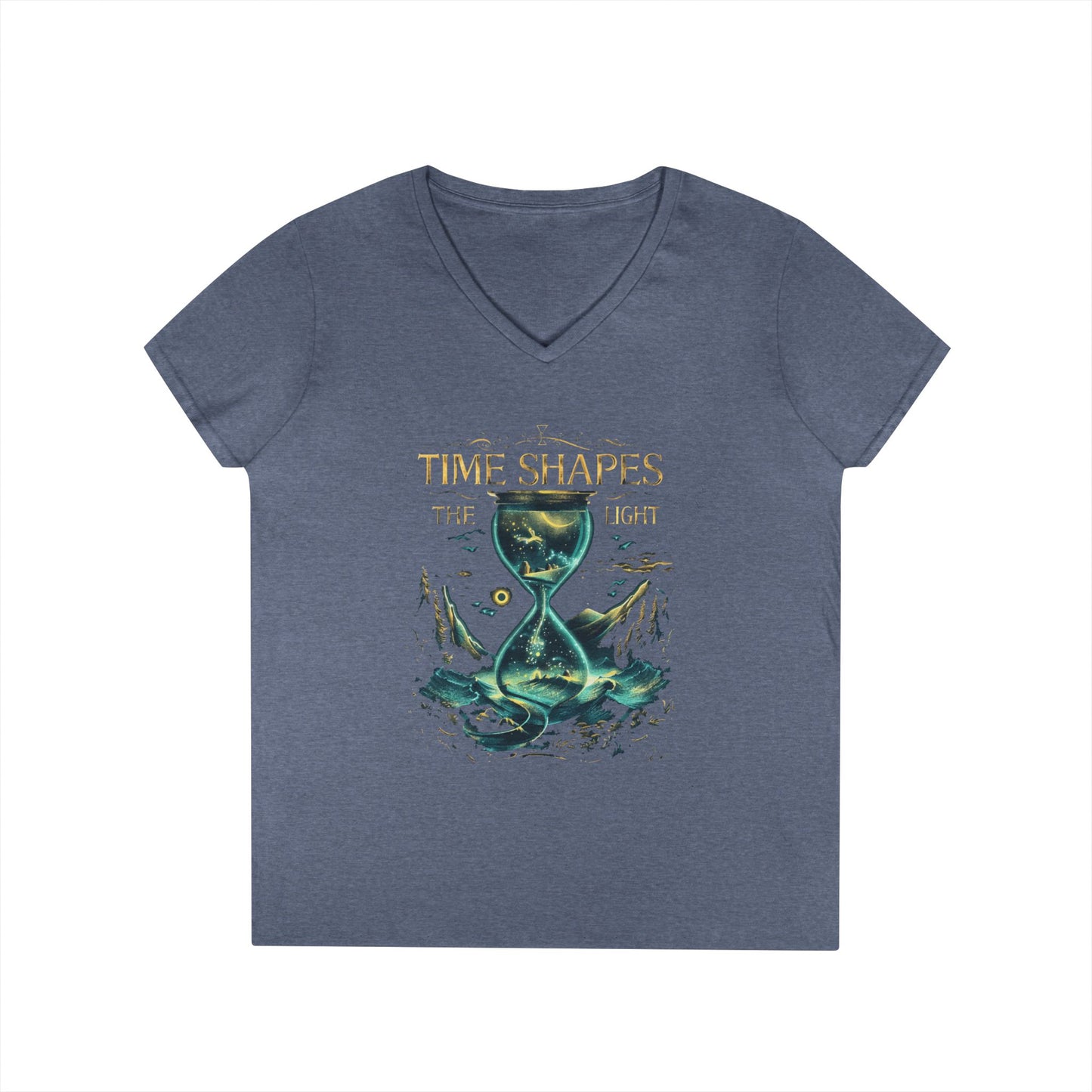 Time Shapes The Light Women's V-Neck Tee
