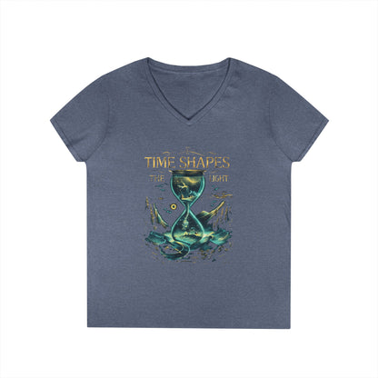 Time Shapes The Light Women's V-Neck Tee