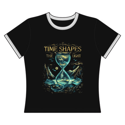 Time Shapes The Light Women's Ringer Tee