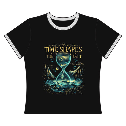 Time Shapes The Light Women's Ringer Tee