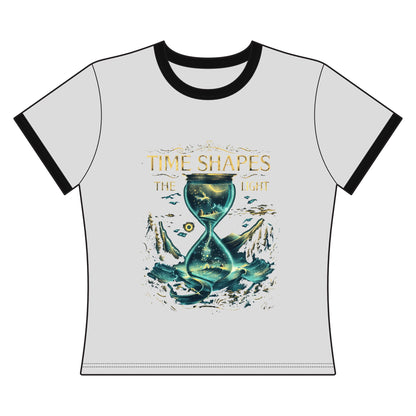 Time Shapes The Light Women's Ringer Tee