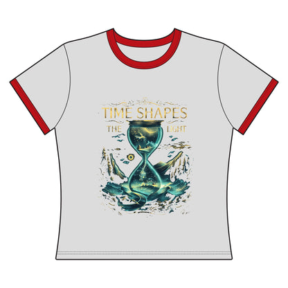 Time Shapes The Light Women's Ringer Tee