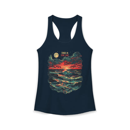 Stand In Your Light Women's Ideal Racerback Tank