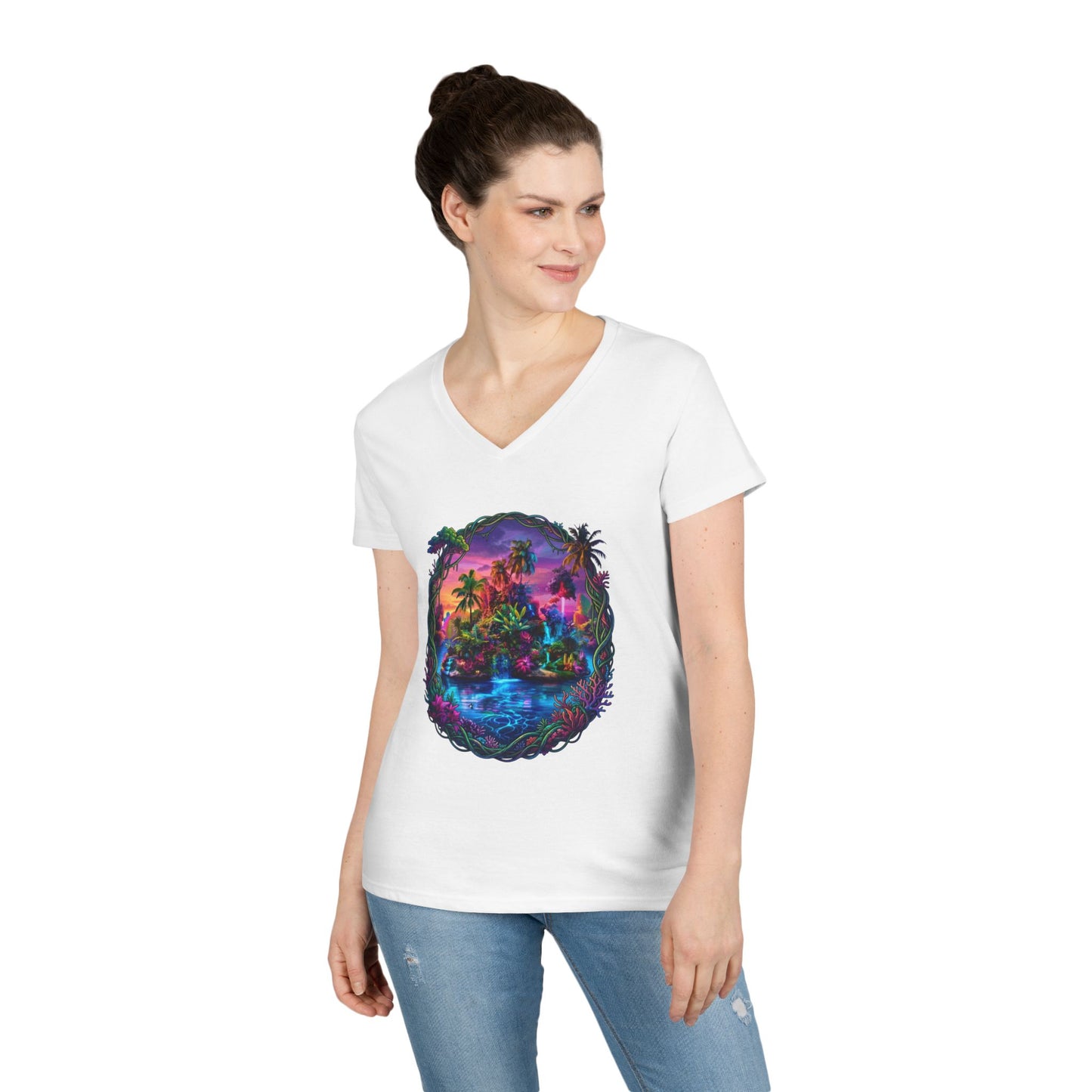 The Lightening Lake Women's V-Neck Tee