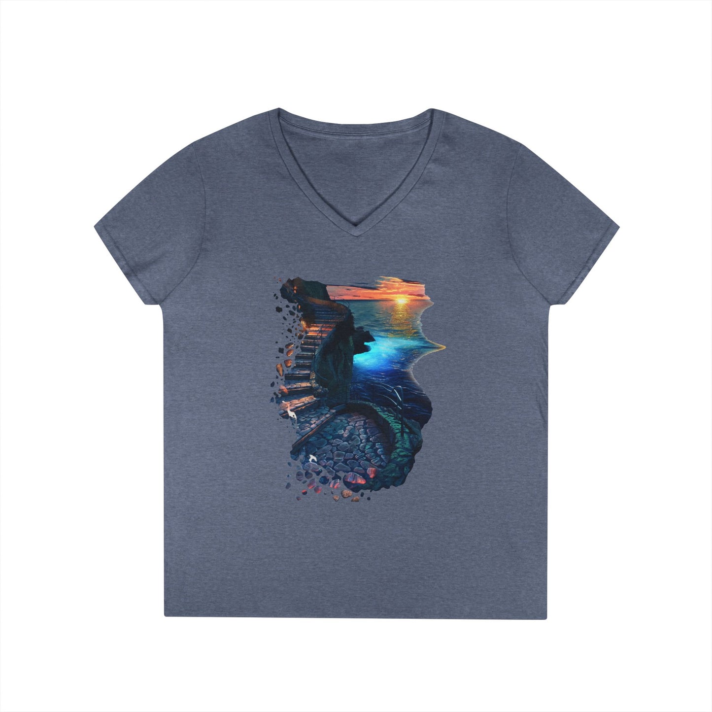 The Glowing Path Women's V-Neck Tee