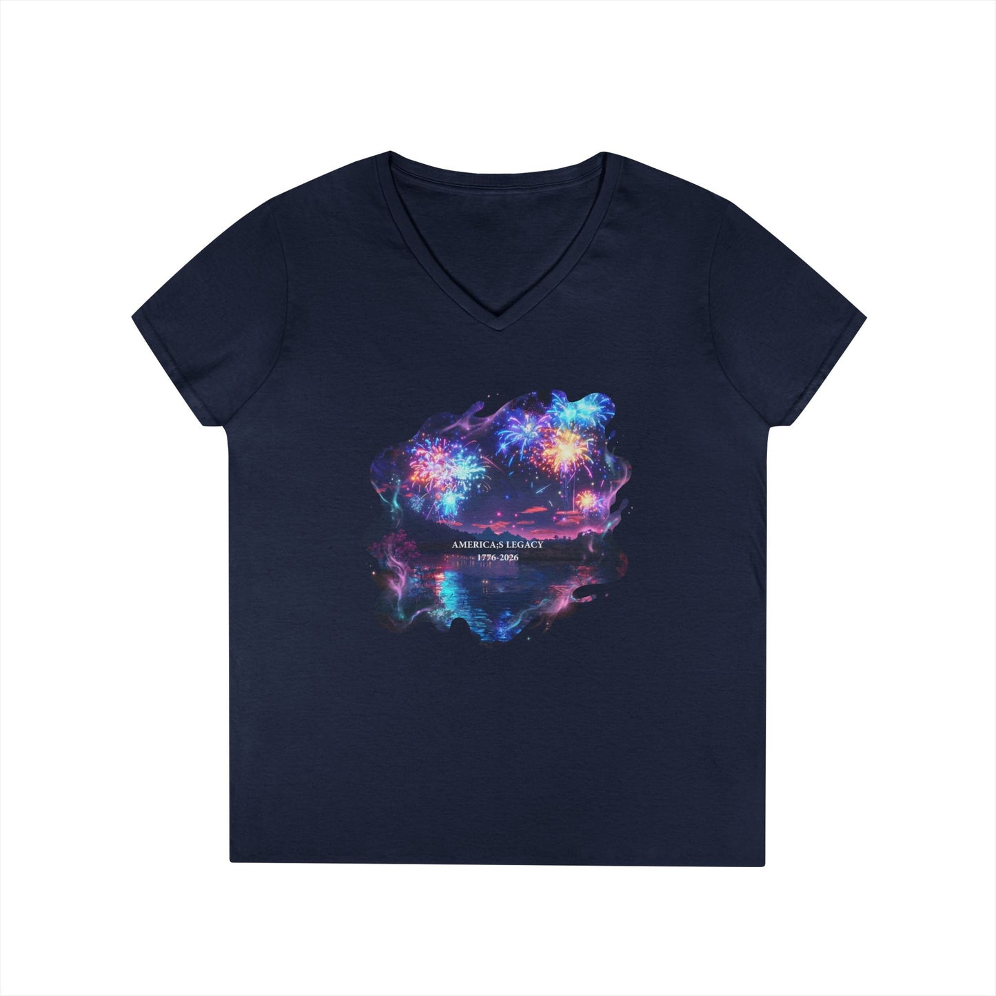 America's Legacy 1776-2026 Independence Day USA Women's V-Neck Tee