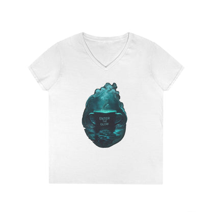 Enter The Glow Women's V-Neck Tee
