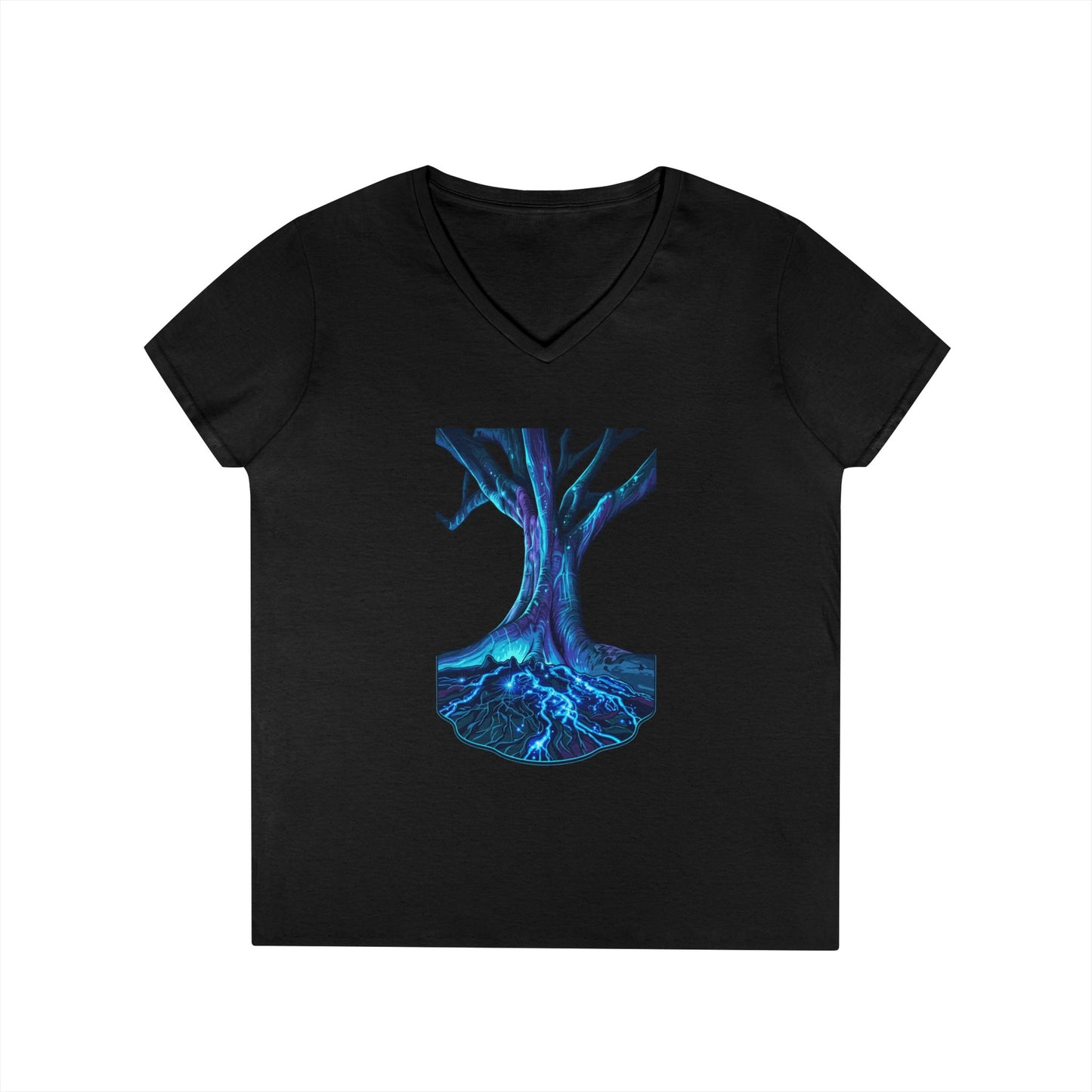 Light In The Tree Women's V-Neck Tee