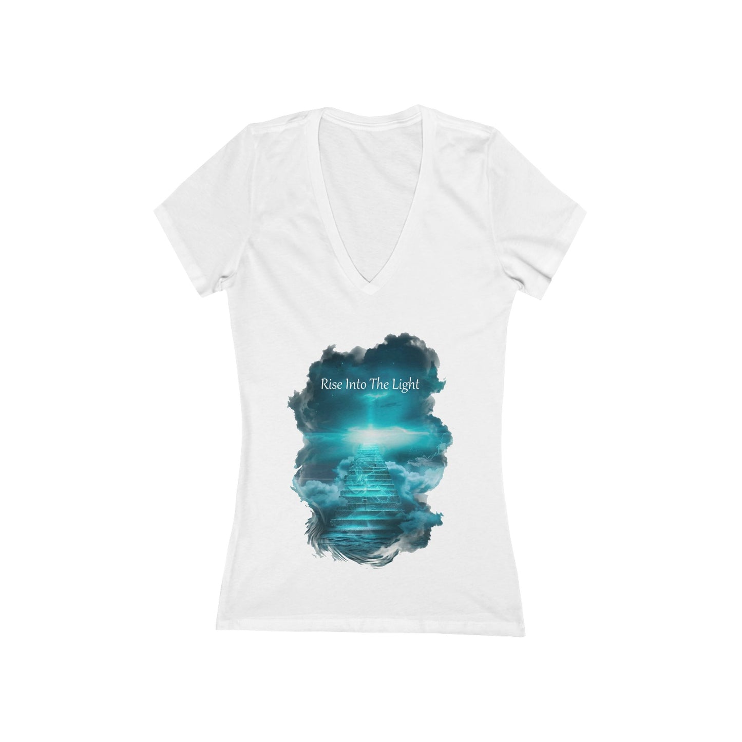 Rise Into The Light Women's Deep V-neck Tee
