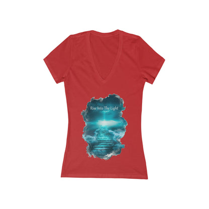 Rise Into The Light Women's Deep V-neck Tee