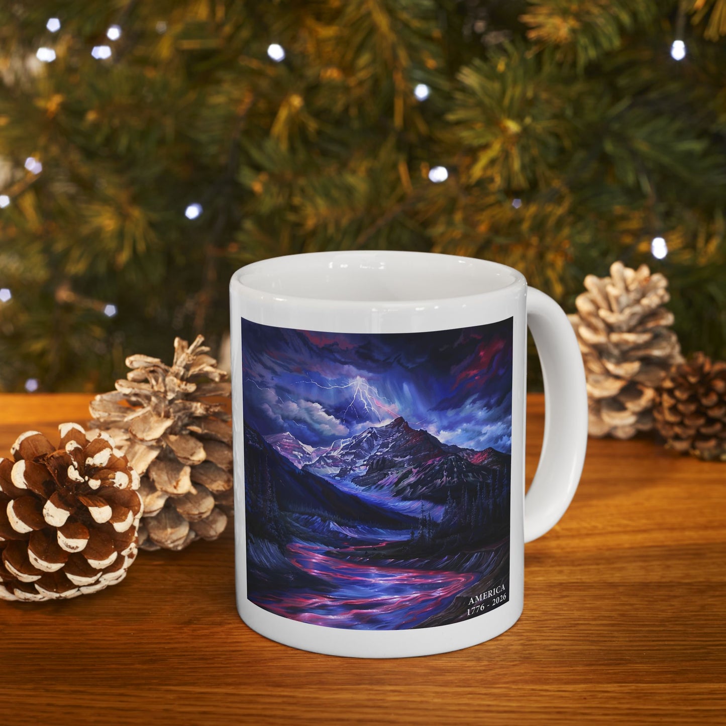 Forged Through 1776-2026 Independence Day USA Ceramic Mug (11oz/15oz)