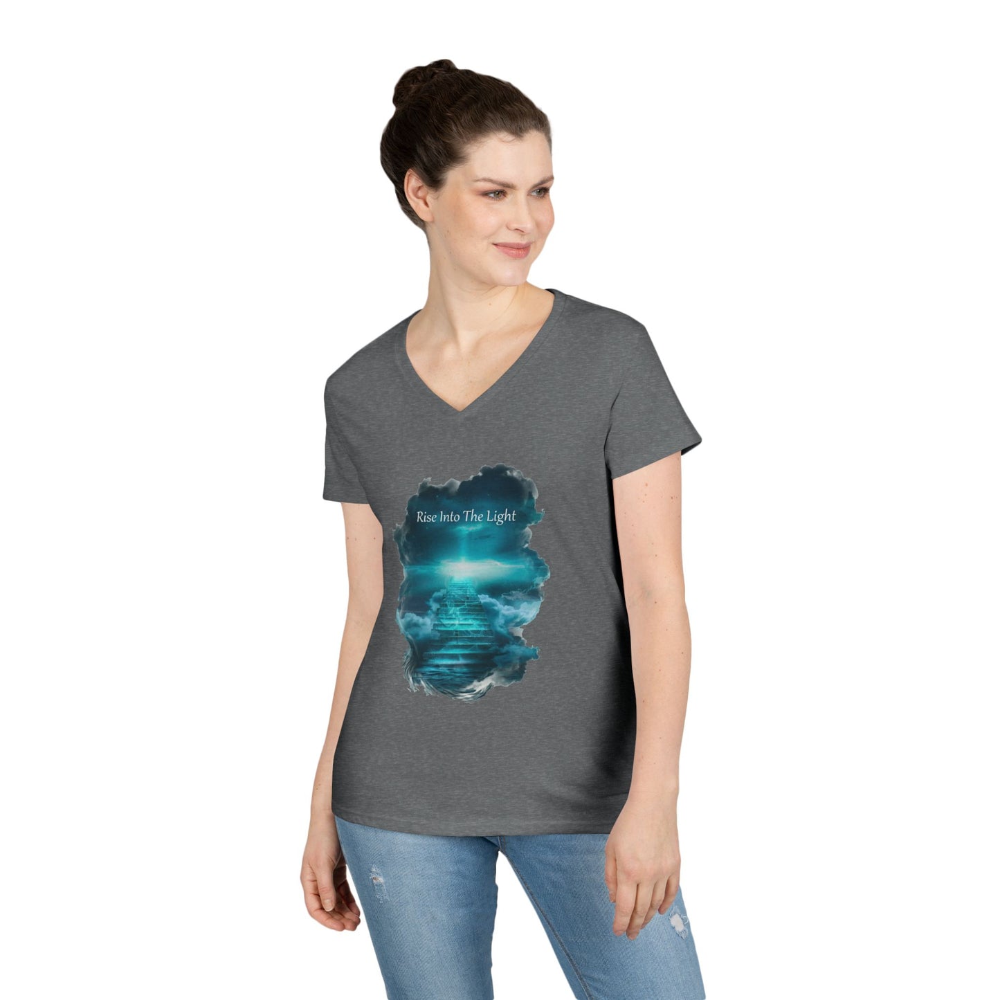 Rise Into The Light Women's V-Neck Tee